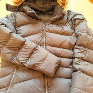 Marmot Black Jacket with Fur Trim
